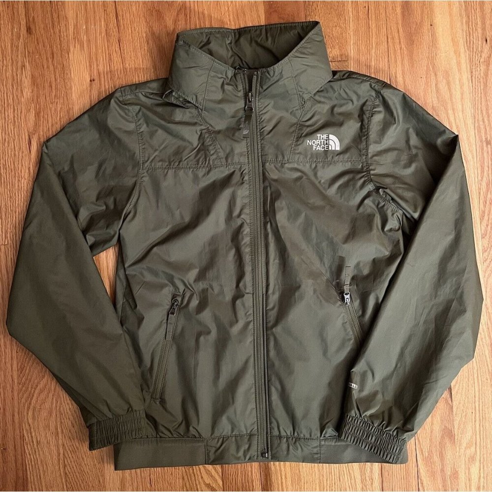 The North Face Girls Green Mock Neck With Hood Full Zip Jacket Size 14/16 EUC